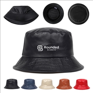 PU Leather Water-Resistant Bucket Hat